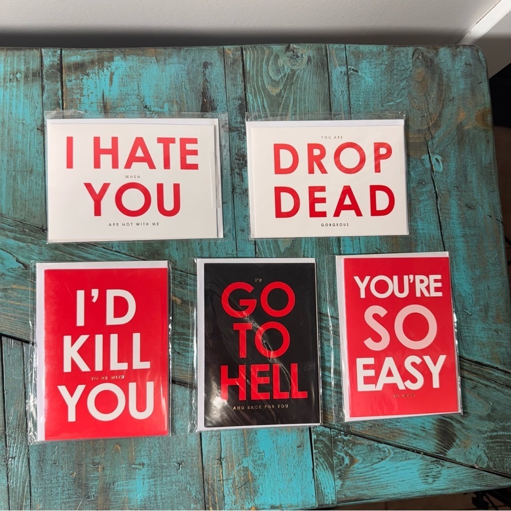 Dark Humour Funny Novelty Gift Love Cards with Fine Print - Picture 2 of 7